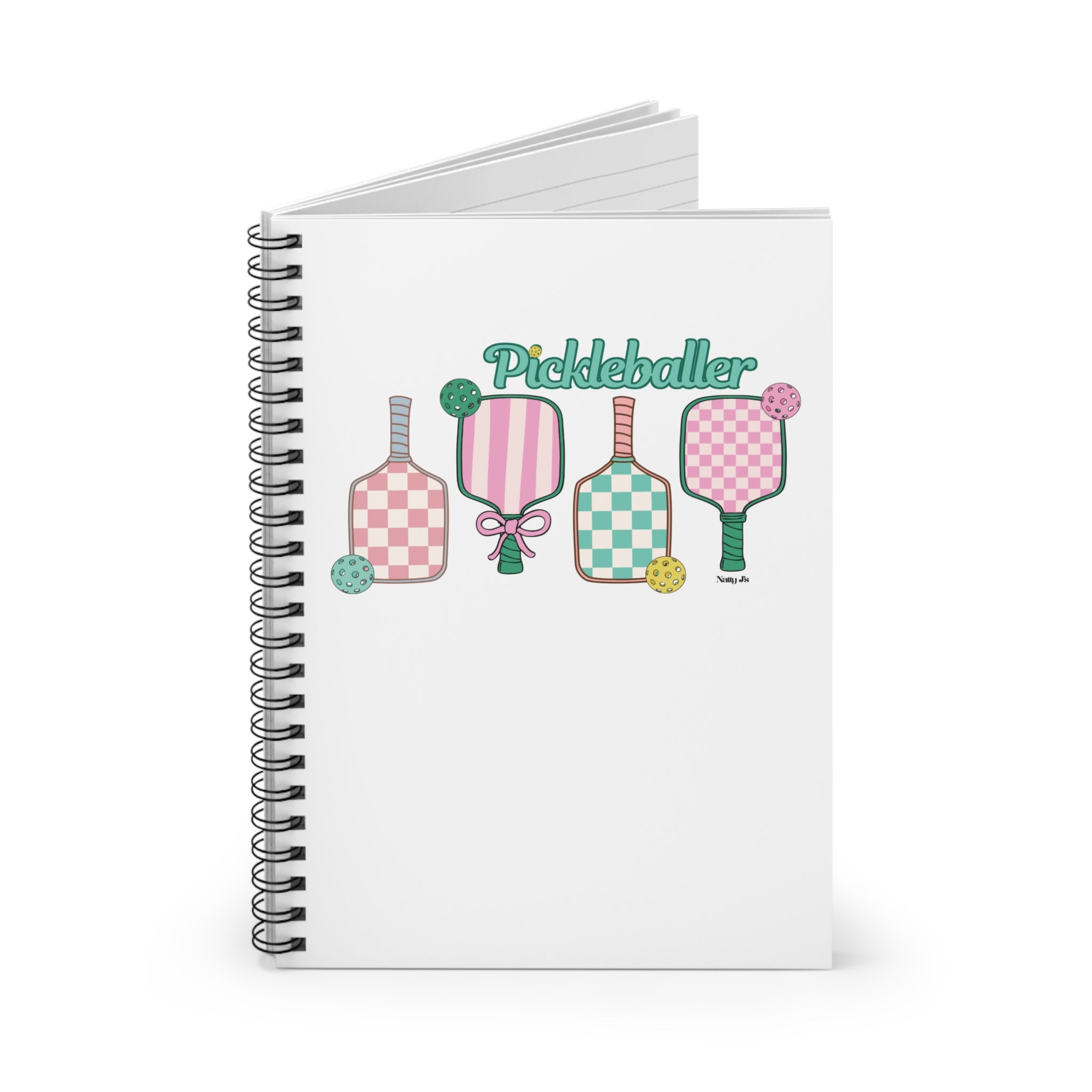 Pickleball Spiral Notebook - Perfect for Pickleball Fans, Sports Journals, Gifts for Athletes, Cute Stationery, Fun Note Taking.