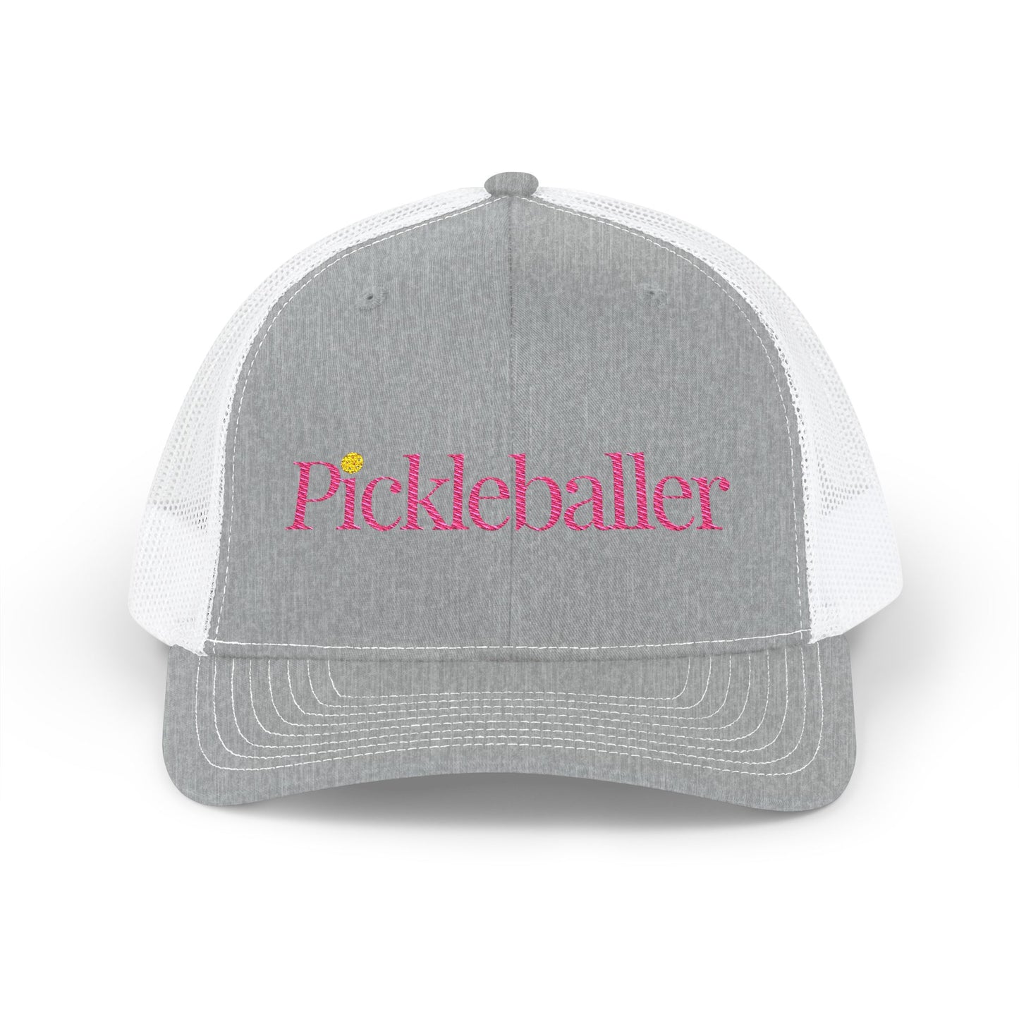 "Pickleballer" Embroidered Richardson Snapback Trucker Cap - Casual Sport Hat, Outdoor Activities, Gift for Pickleball Fans, Summer Getaway, Emojis