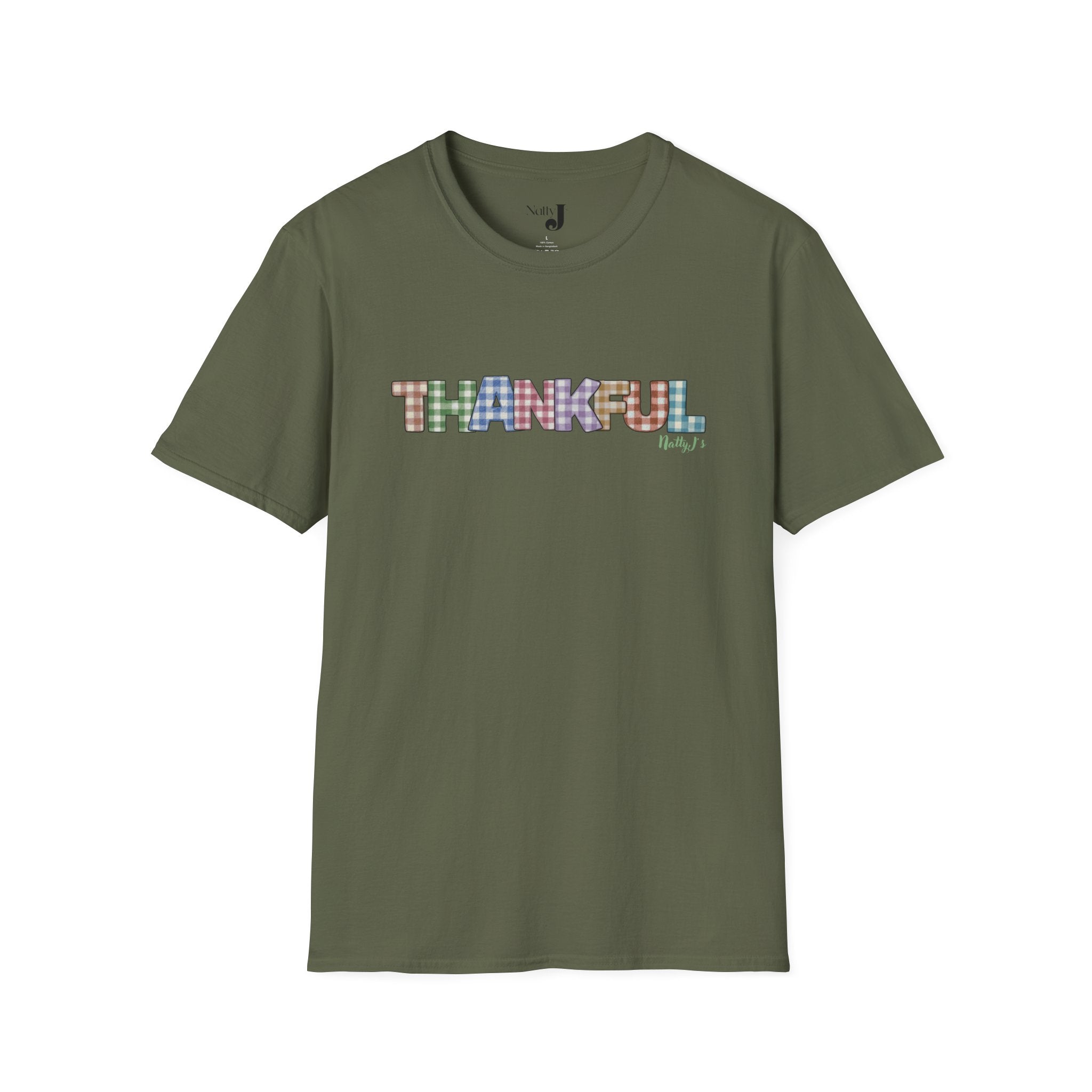 Thankful Unisex Softstyle T-Shirt, Cozy Gratitude Tee, Minimalist Fashion Shirt, Thanksgiving Apparel, Everyday Wear