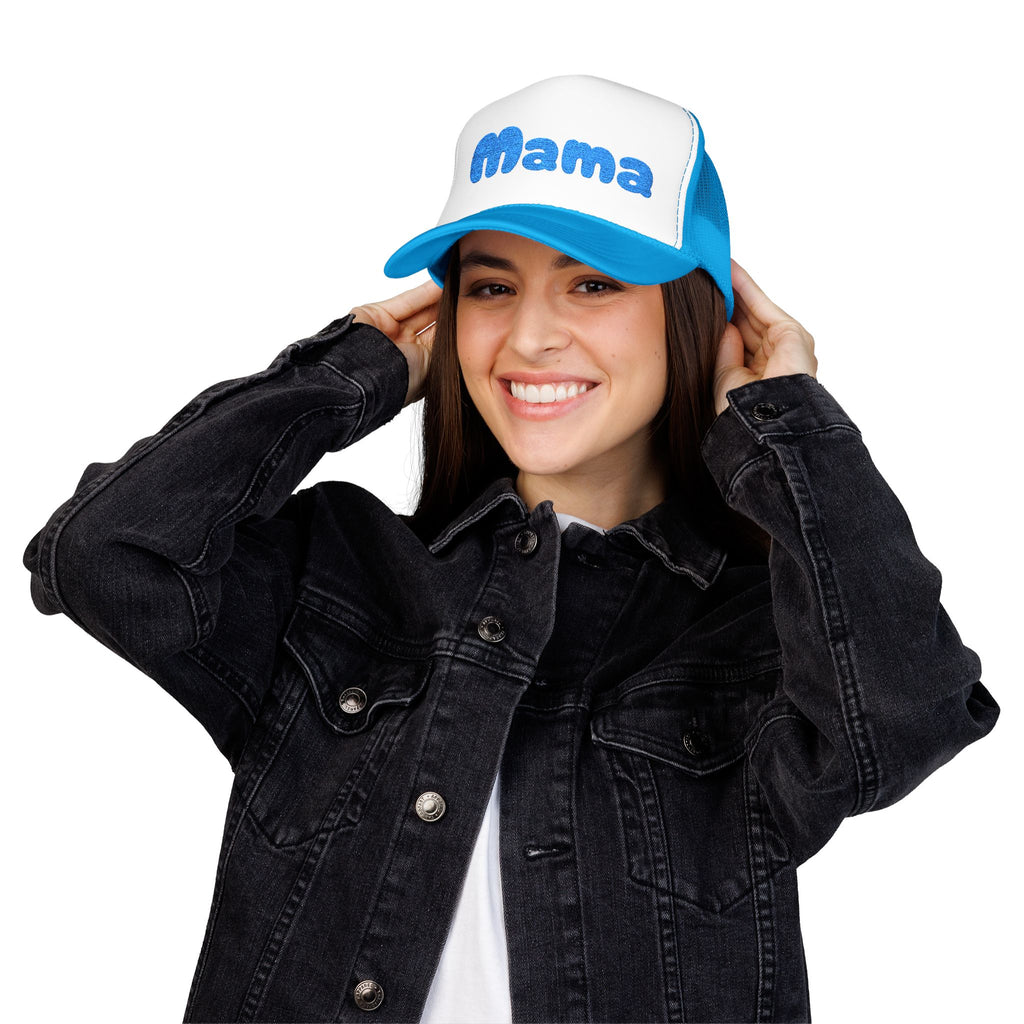 "Mama" Embroidered Foam Trucker Hat, Fully Customizable, Gifts