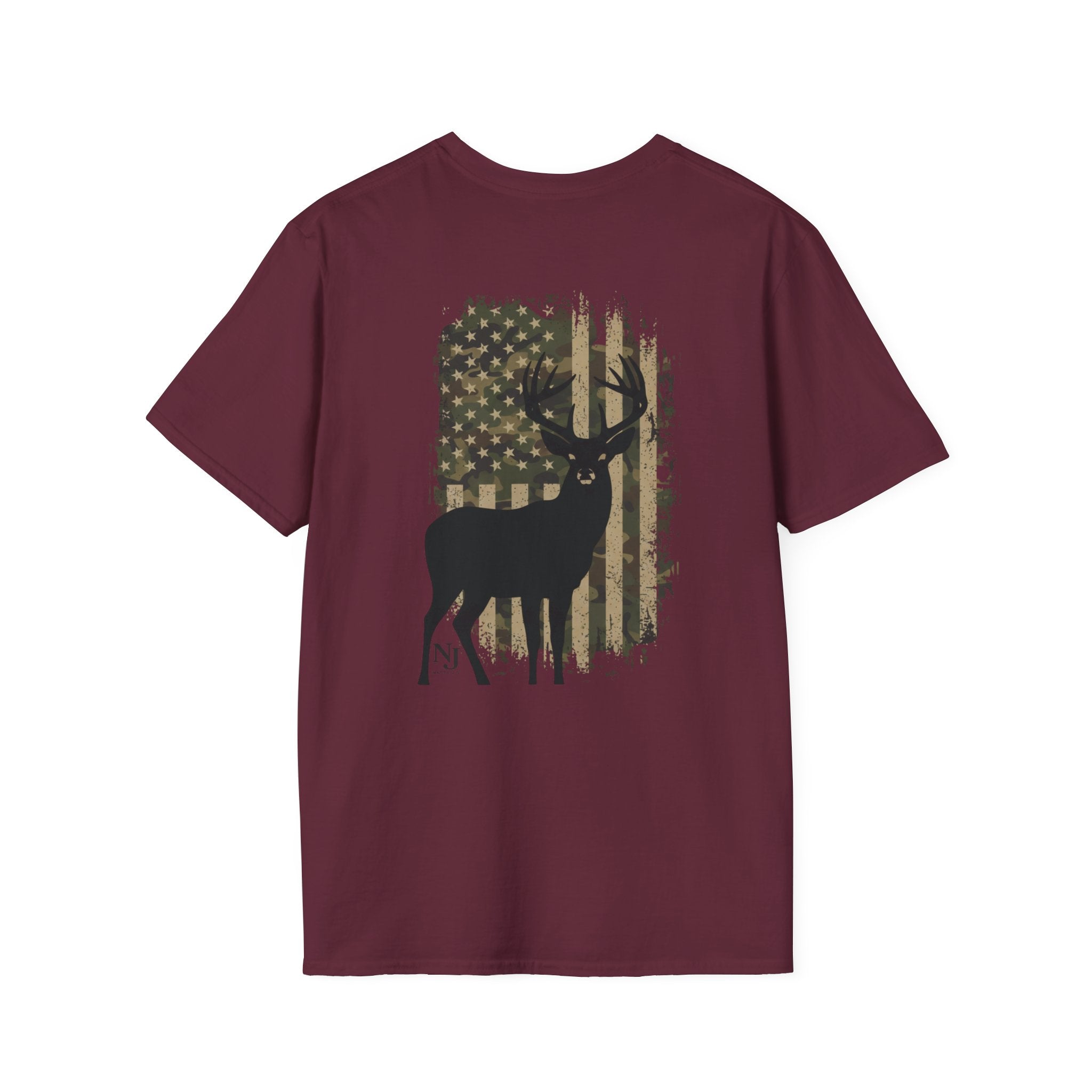 Natty J’s Apparel Men’s Camo Flag T-Shirt