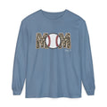 Natty J's Apparel Leopard Baseball MOM Long Sleeve T-Shirt