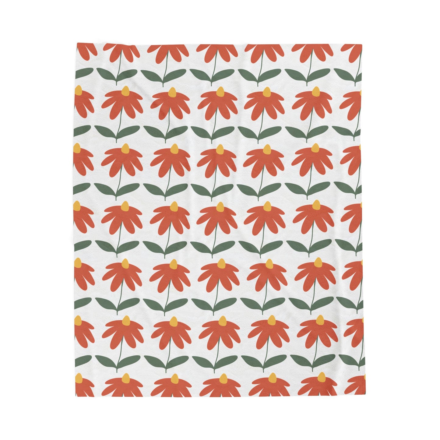 Floral Velveteen Plush Blanket, Cozy Throw for Home Decor, Gift for Mom, Birthday, Wedding, Nursery