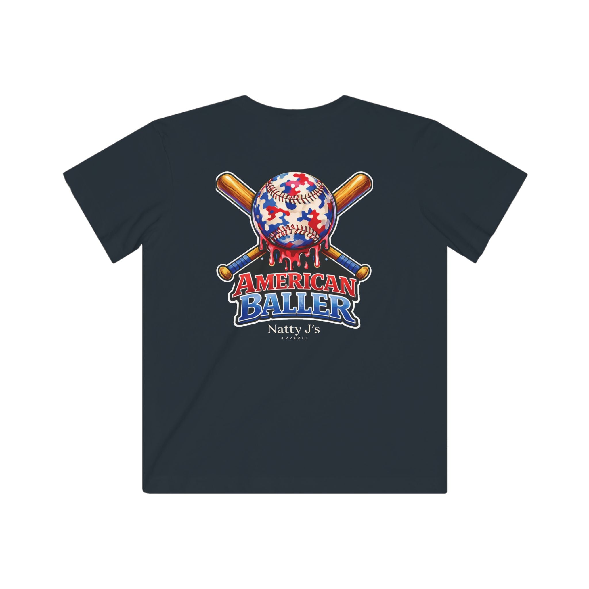 Natty J's Apparel American Baller Baseball Graphic Youth T-Shirt