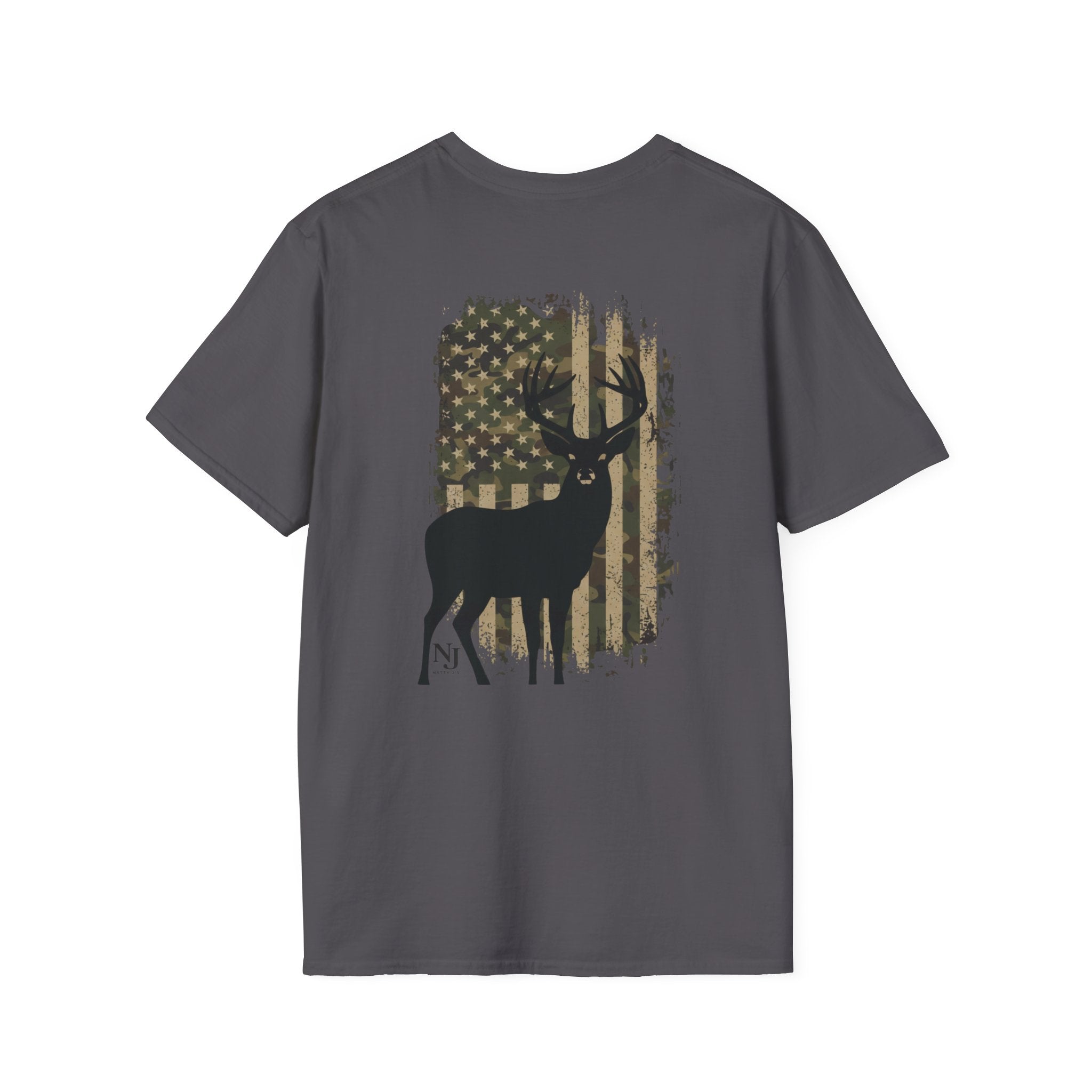 Natty J’s Apparel Men’s Camo Flag T-Shirt