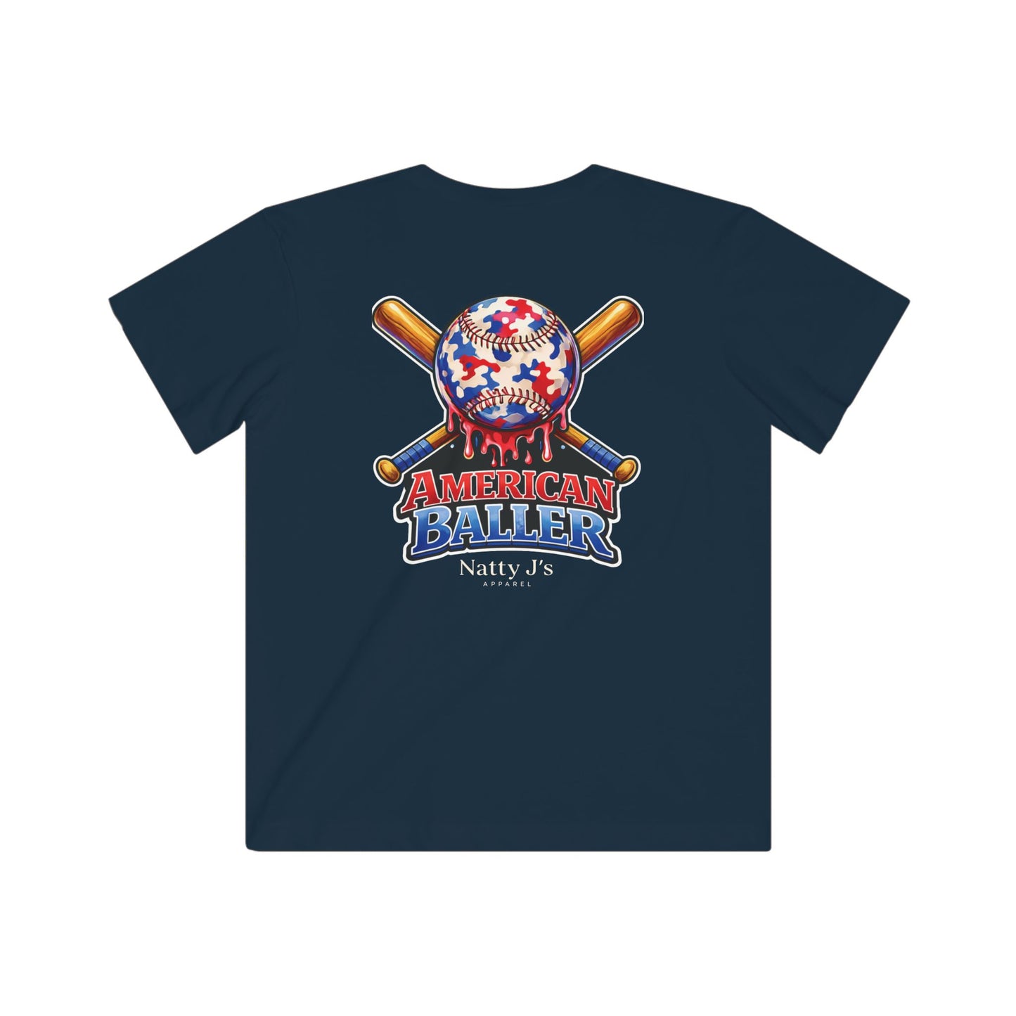Natty J's Apparel American Baller Baseball Graphic Youth T-Shirt