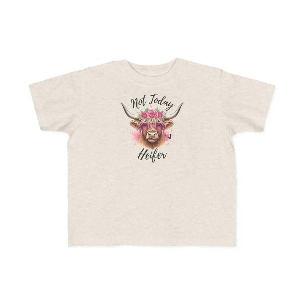 Not Today Heifer Toddler Shirt | Funny Western Cow Graphic Tee for Girls | Cute Country Farm Boutique Kids T-Shirt