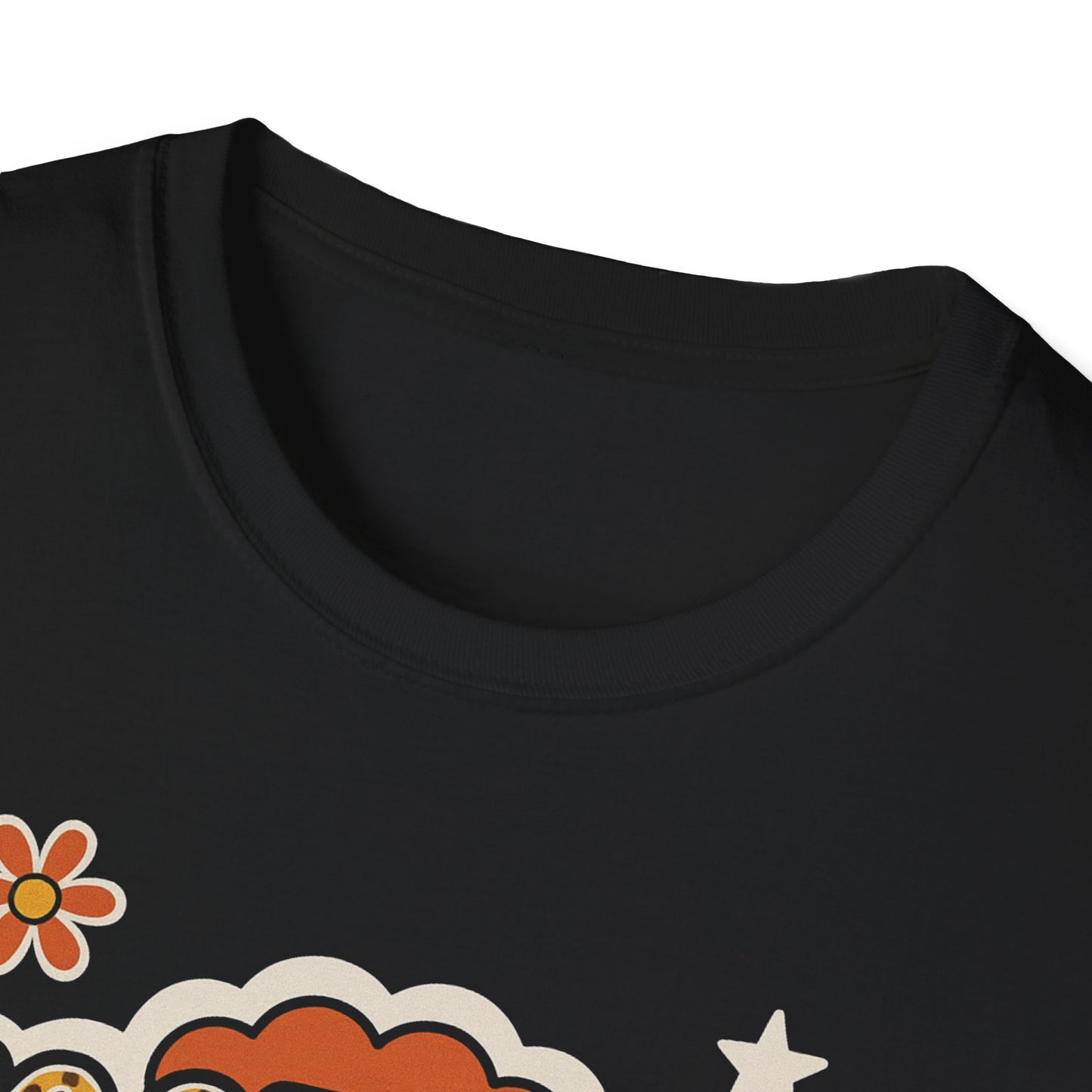 Football Mama Groovy Print Unisex Softstyle T-Shirt