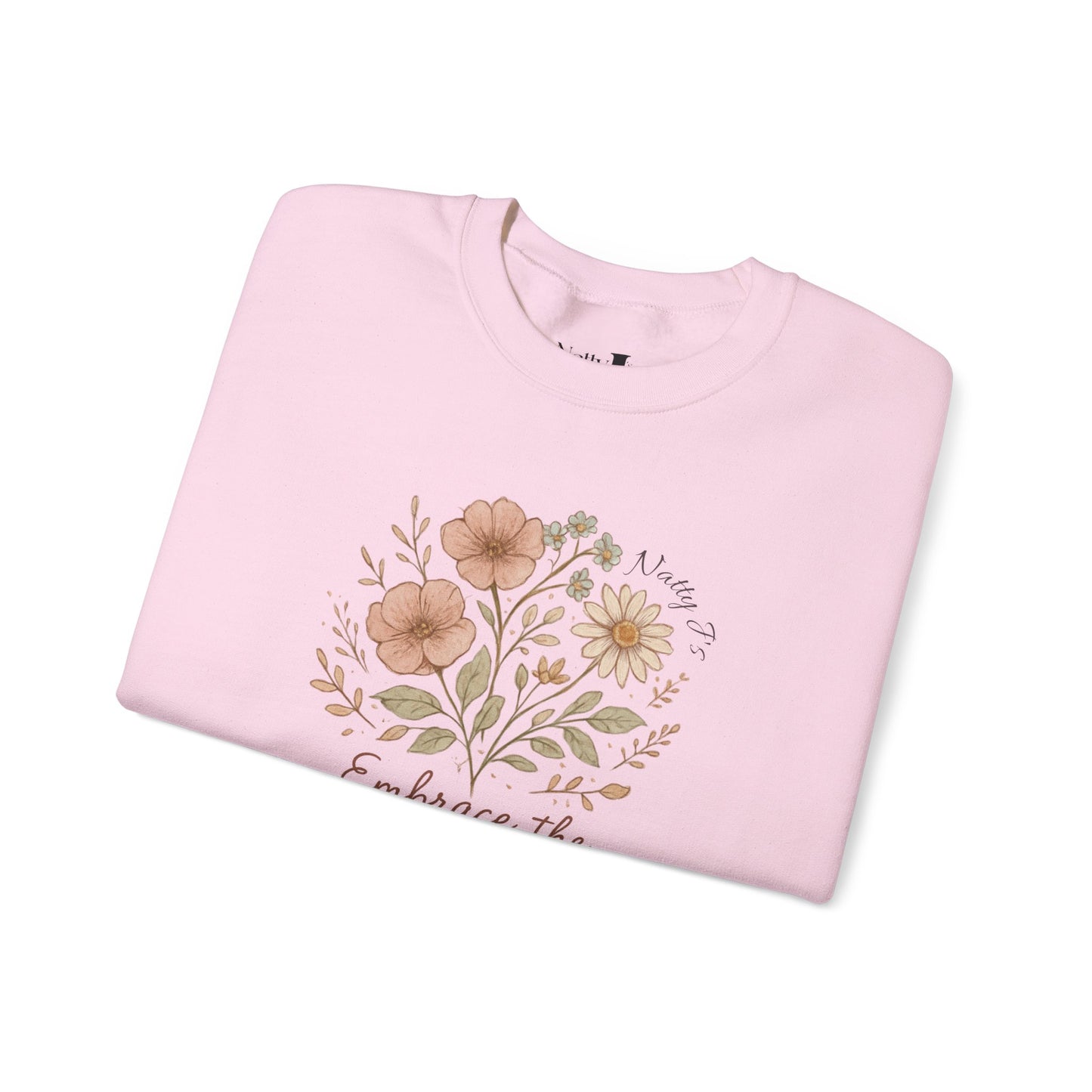 Embrace the Simple Life Sweatshirt – Floral Cottagecore Crewneck Pullover | Natty J’s Cozy Boutique Apparel