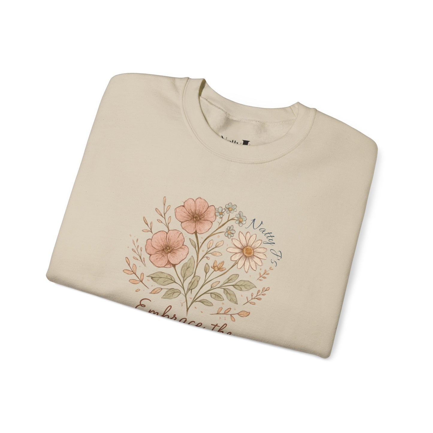 Embrace the Simple Life Sweatshirt – Floral Cottagecore Crewneck Pullover | Natty J’s Cozy Boutique Apparel