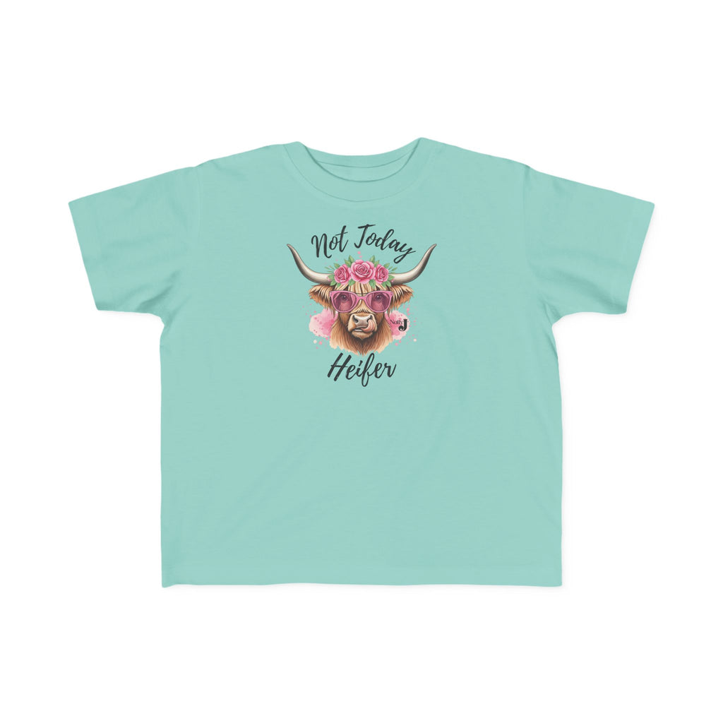 Not Today Heifer Toddler Shirt | Funny Western Cow Graphic Tee for Girls | Cute Country Farm Boutique Kids T-Shirt