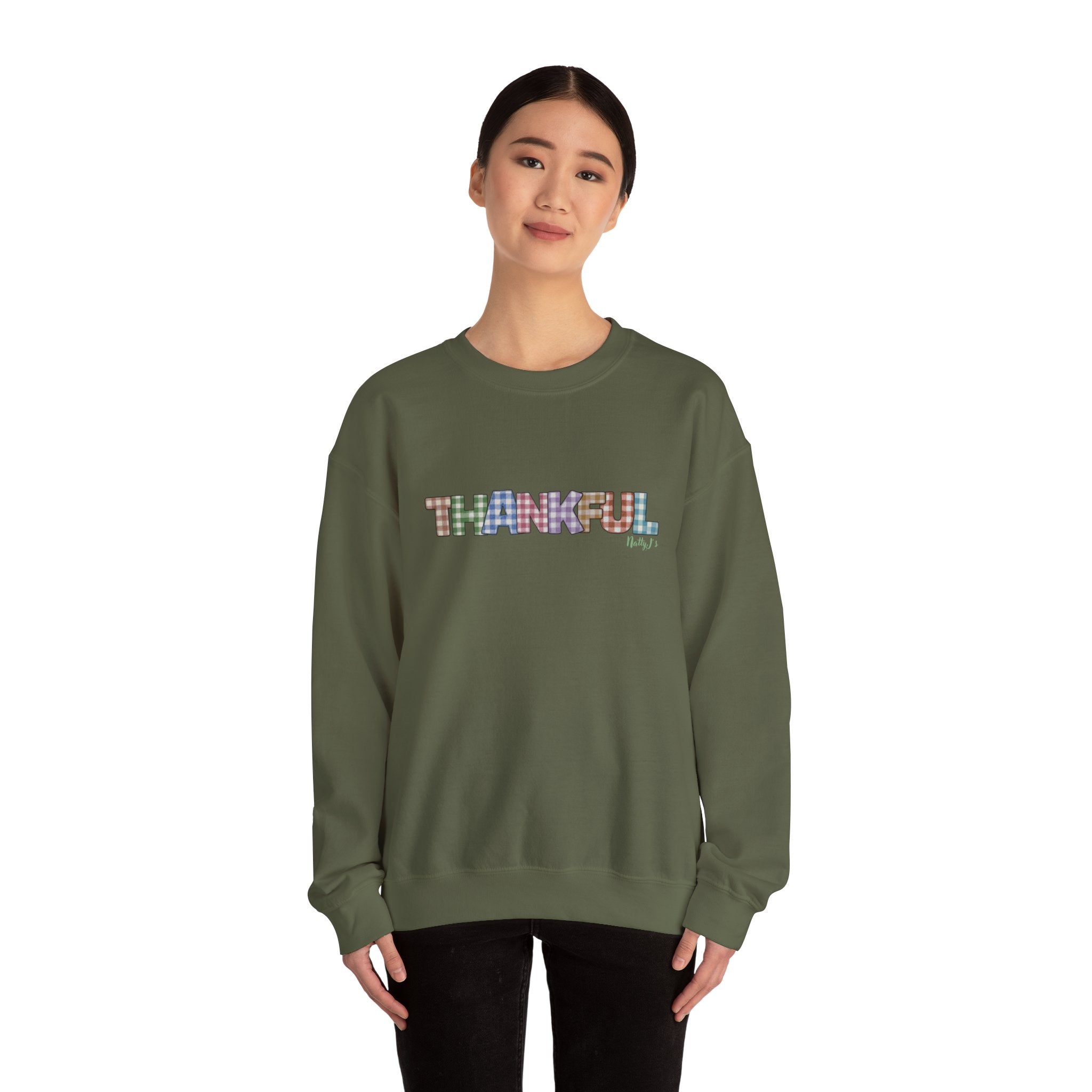 Thankful Crewneck Sweatshirt for Fall, Cozy Unisex Pullover, Great for Thanksgiving, Gift for Friends, Seasonal Fashion