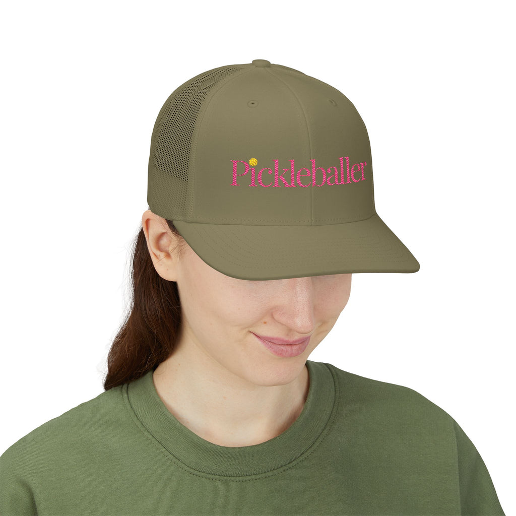"Pickleballer" Embroidered Richardson Snapback Trucker Cap - Casual Sport Hat, Outdoor Activities, Gift for Pickleball Fans, Summer Getaway, Emojis