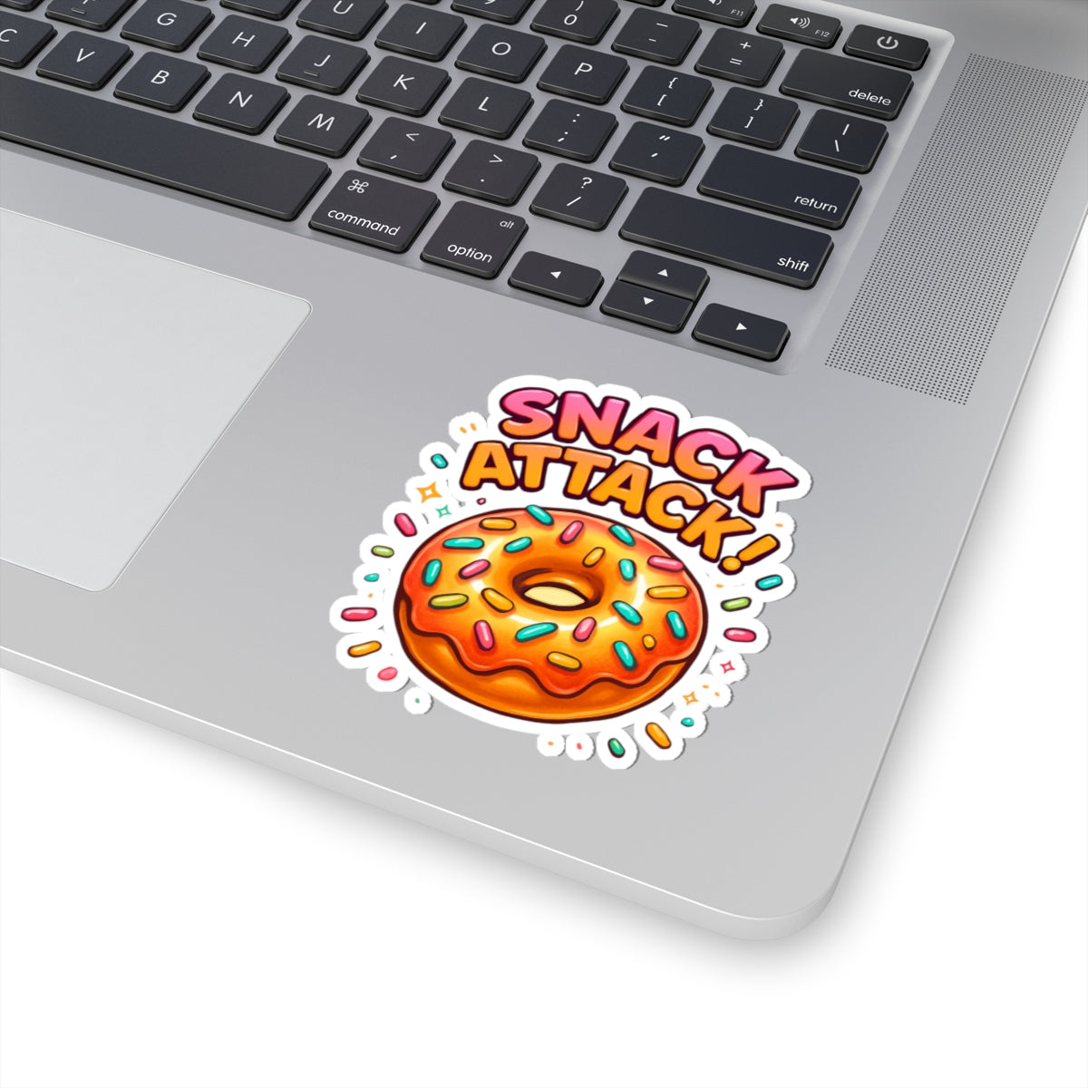 Snack Attack Donut Sticker – Cute Sprinkle Donut Vinyl Sticker | Fun Food Sticker by Natty J’s