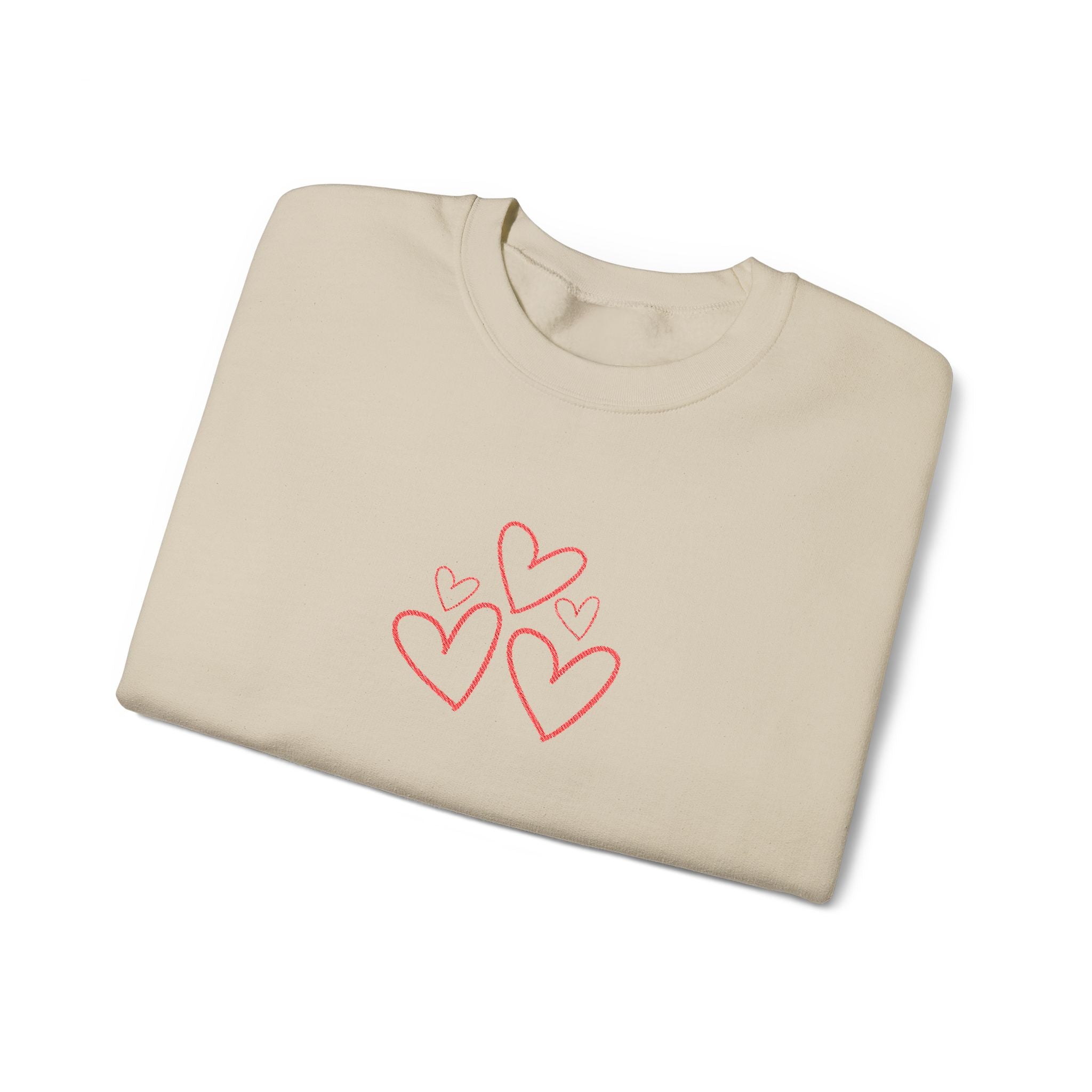 Natty J's Apparel Minimalist Embroidered Heart Women's Sweatshirt