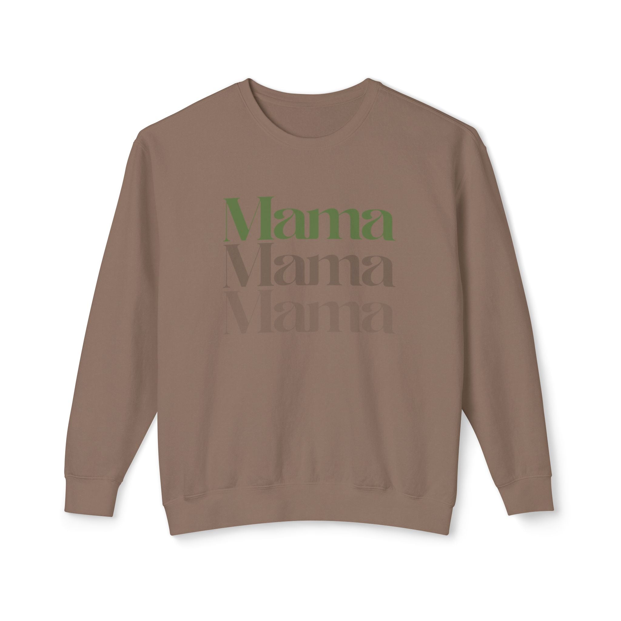 Comfort Colors Mama Crewneck Sweatshirt Green Fade