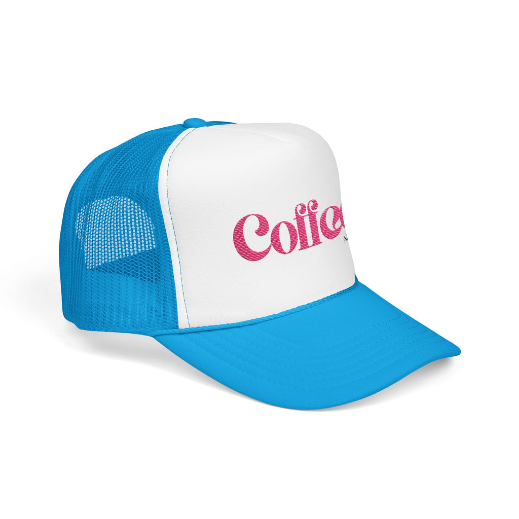Coffee Text Embroidered Snapback Trucker Hat