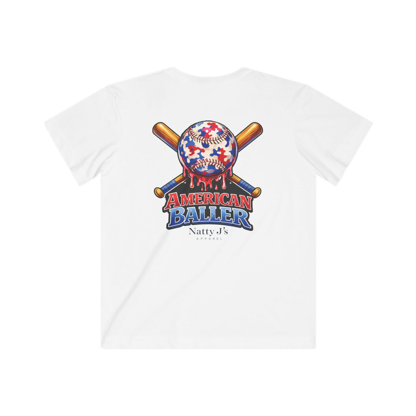 Natty J's Apparel American Baller Baseball Graphic Youth T-Shirt