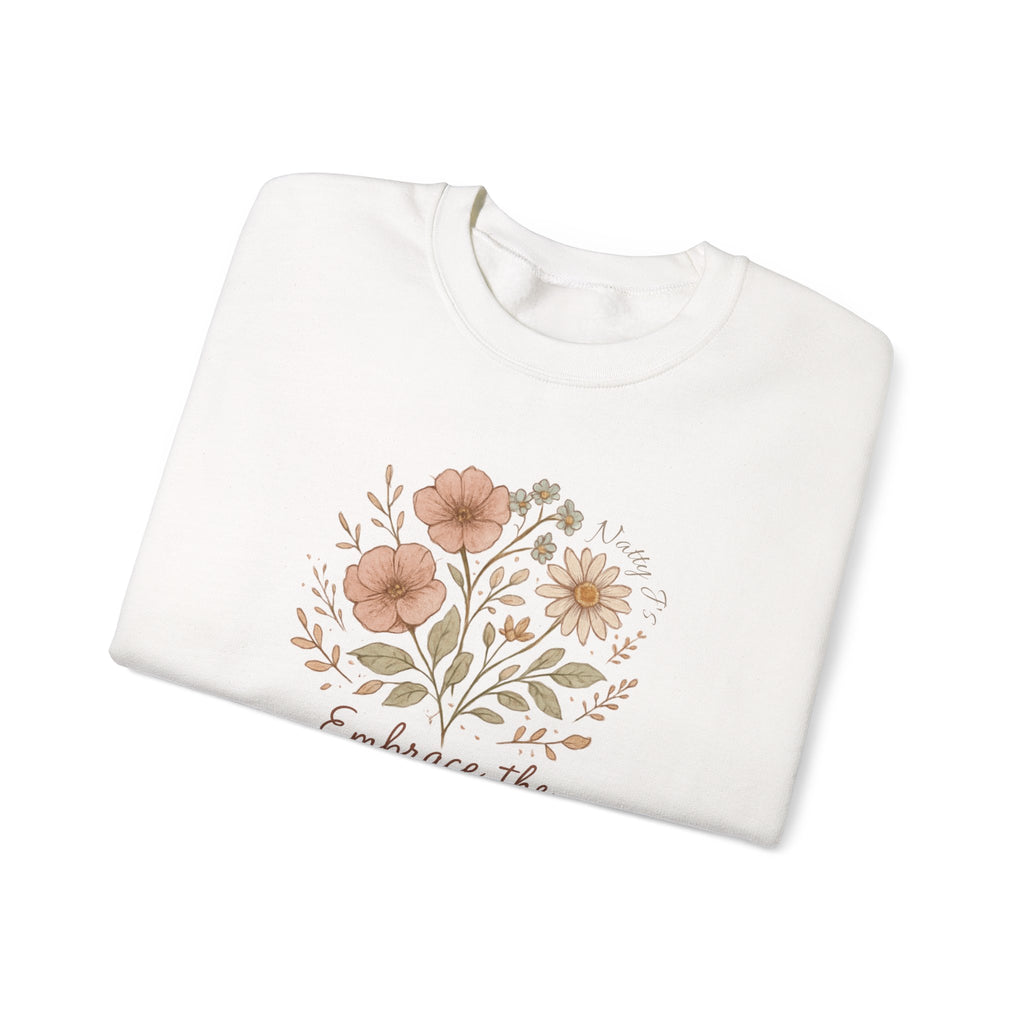 Embrace the Simple Life Sweatshirt – Floral Cottagecore Crewneck Pullover | Natty J’s Cozy Boutique Apparel