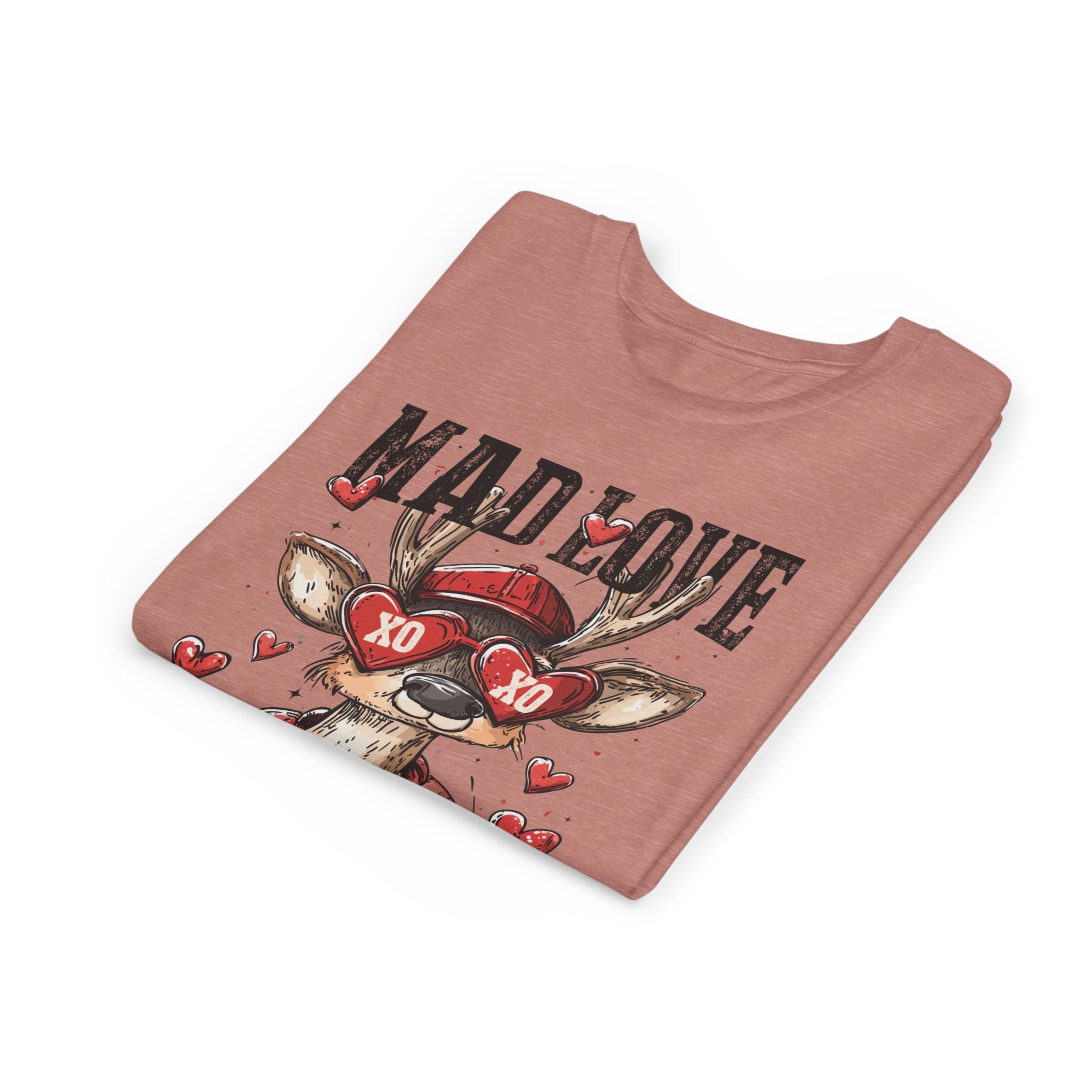 “Mad Love for My Mama” Kids Valentine Shirt – Cute Deer Heart Graphic Toddler & Youth Tee