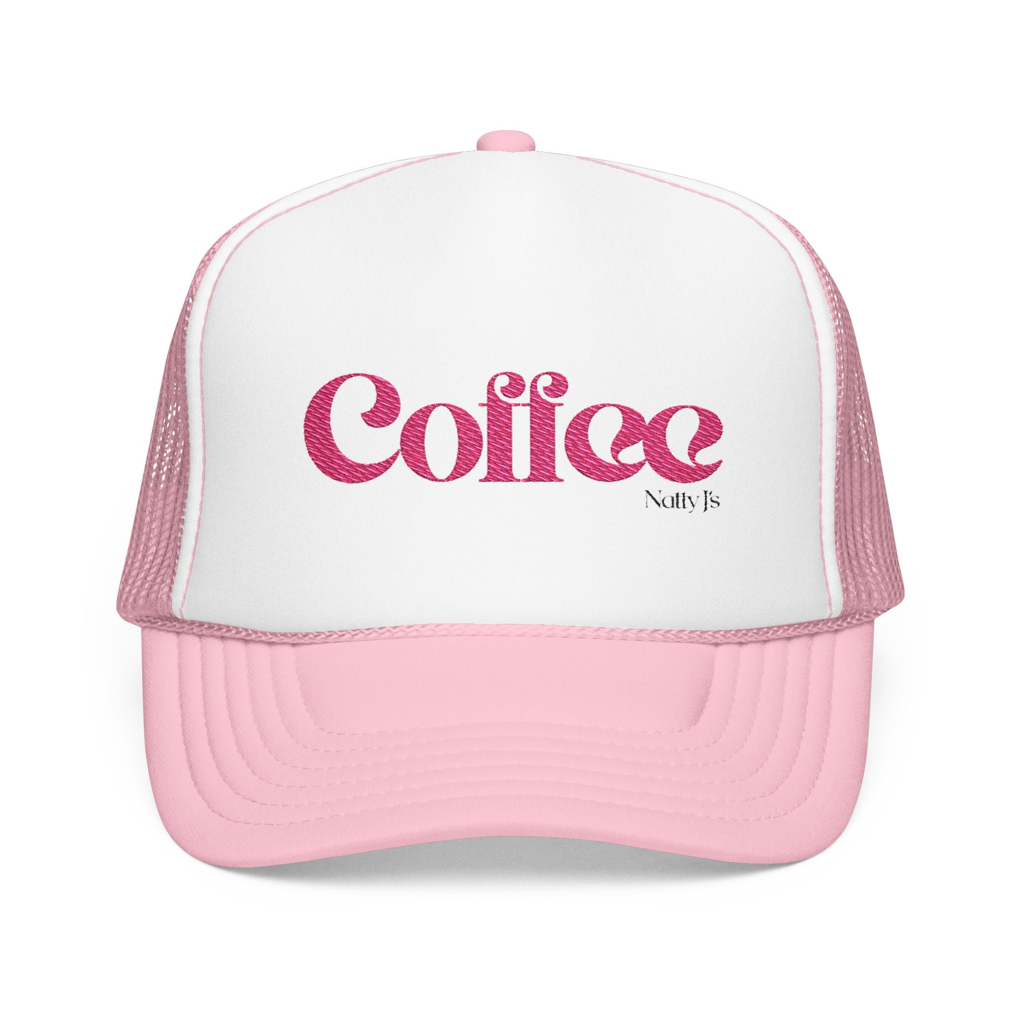 Coffee Text Embroidered Snapback Trucker Hat