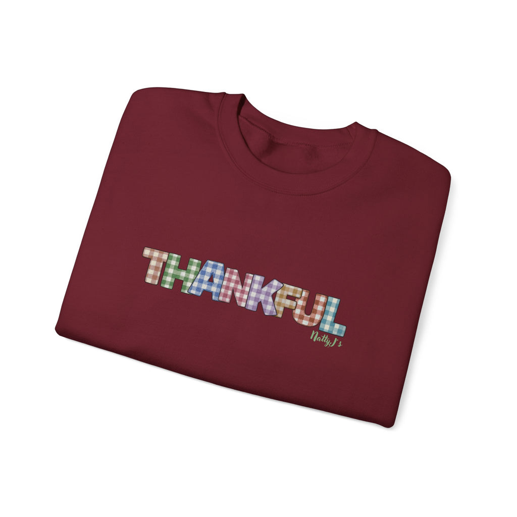 Thankful Crewneck Sweatshirt for Fall, Cozy Unisex Pullover, Great for Thanksgiving, Gift for Friends, Seasonal Fashion