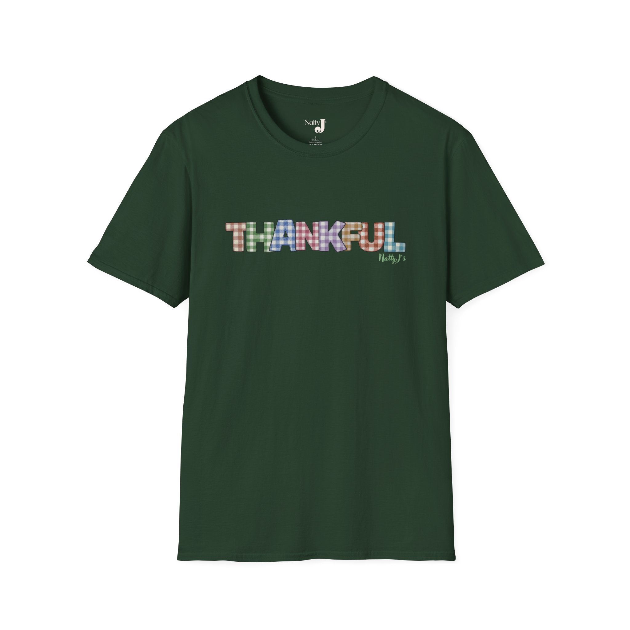 Thankful Unisex Softstyle T-Shirt, Cozy Gratitude Tee, Minimalist Fashion Shirt, Thanksgiving Apparel, Everyday Wear