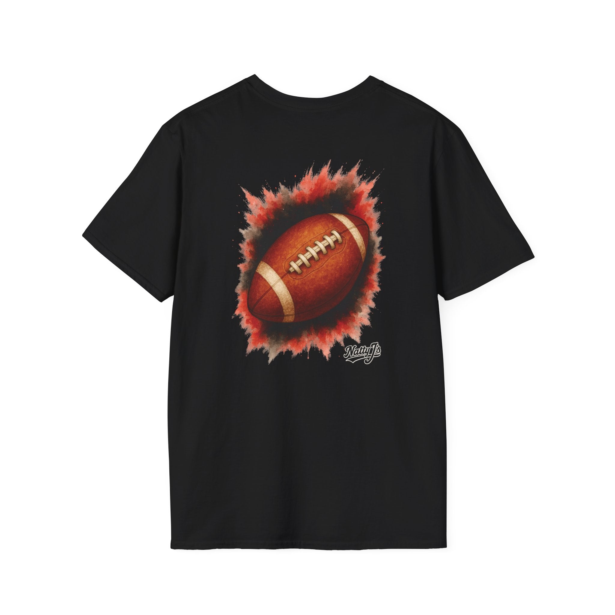 Men’s Game Day Football T-Shirt – Vintage Football Burst Graphic Tee – Tailgate Shirt for Football Fans & Coaches – Retro Sports T-Shirt for Men