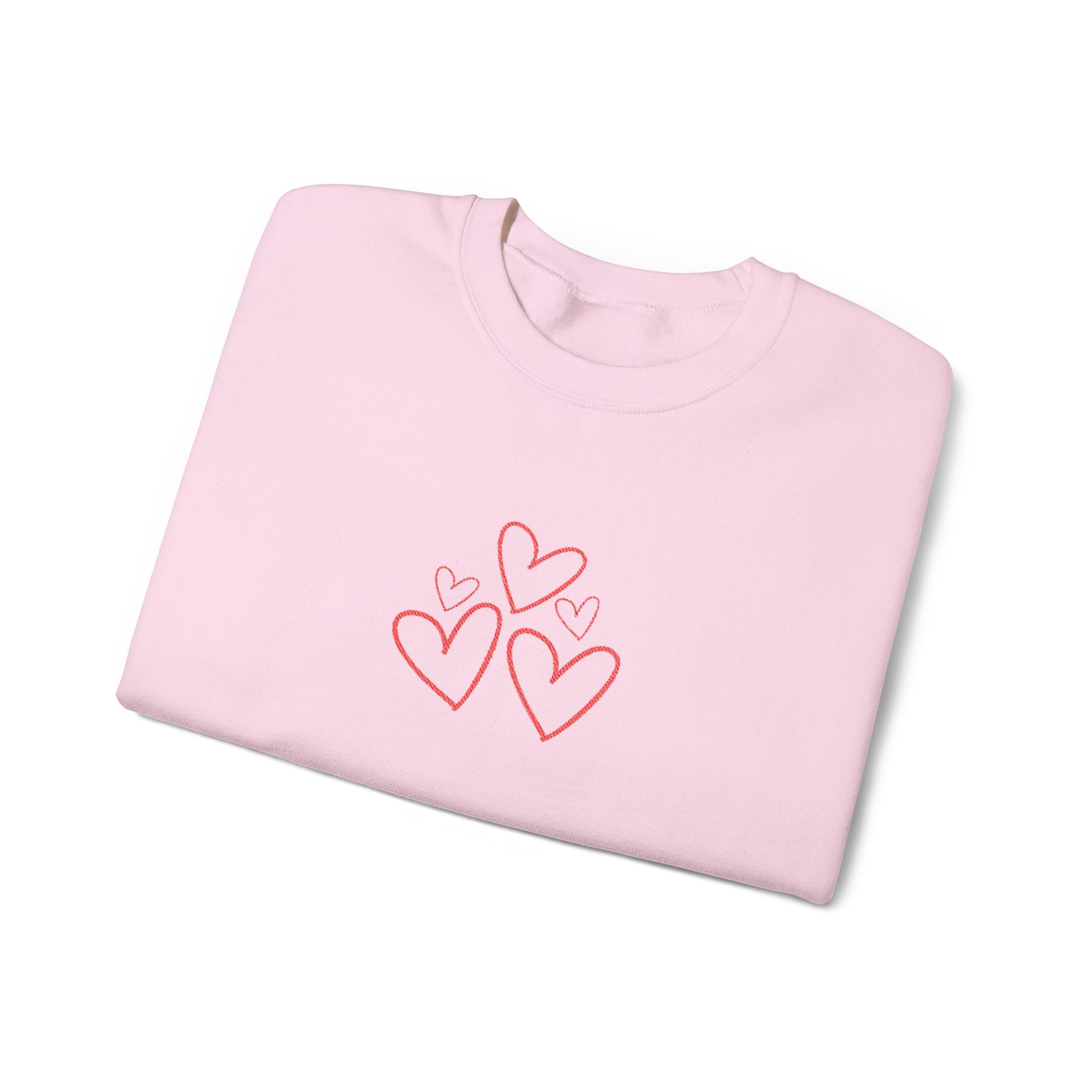 Natty J's Apparel Minimalist Embroidered Heart Women's Sweatshirt