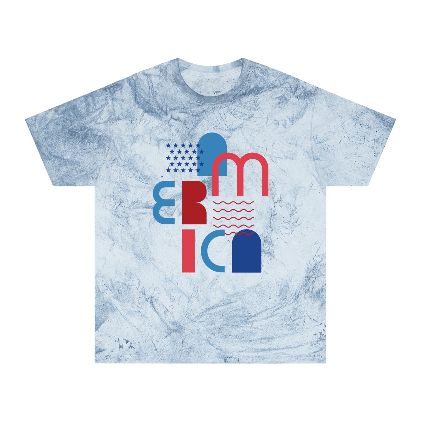 America Graphic T-Shirt – Modern Patriotic Red White Blue Tee | Natty J’s Boutique Americana Apparel