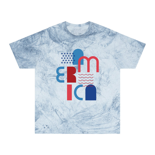 America Graphic T-Shirt – Modern Patriotic Red White Blue Tee | Natty J’s Boutique Americana Apparel
