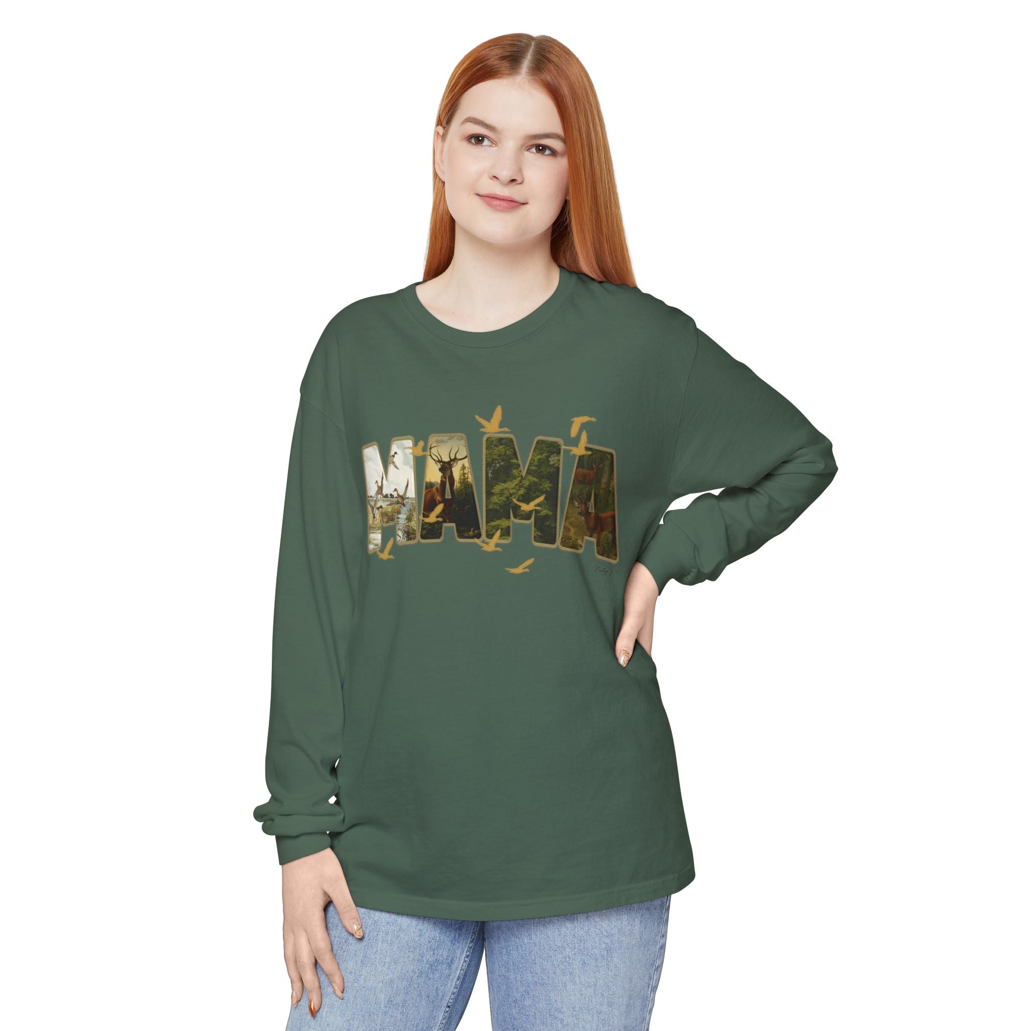 Camo Long Sleeve Shirt – Cozy Outdoor Graphic Long Sleeve Tee | Natty J’s Boutique Apparel