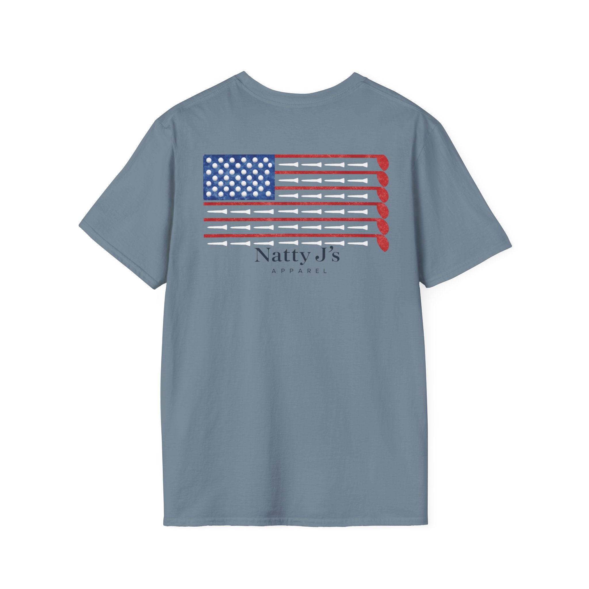 Natty J’s Apparel Patriotic Golf Flag T-Shirt