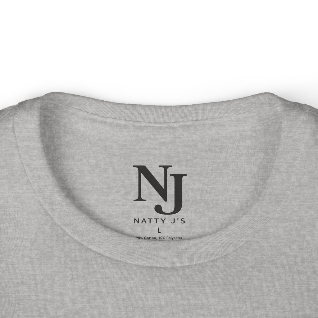 Gray t-shirt with 'Natty J's' logo on a white background