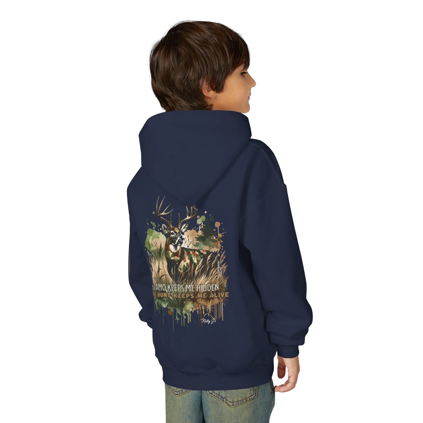 Camo Keeps Me Hidden Youth Hoodie