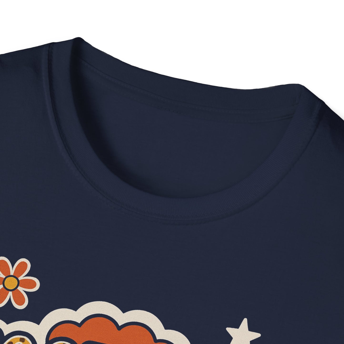 Football Mama Groovy Print Unisex Softstyle T-Shirt