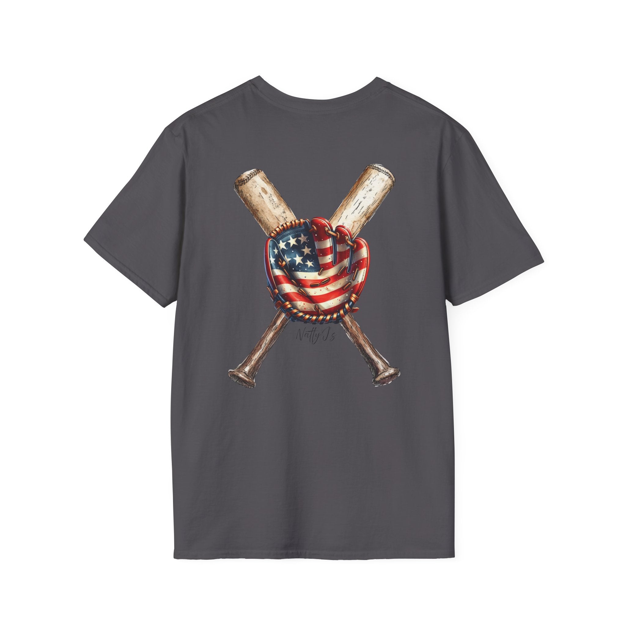 Patriotic Baseball T-Shirt - Unisex Softstyle Tee for Sports Lovers