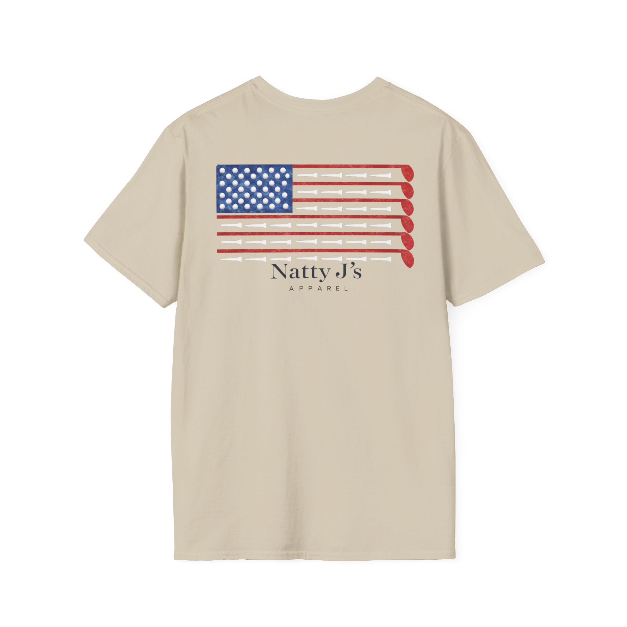Natty J’s Apparel Patriotic Golf Flag T-Shirt