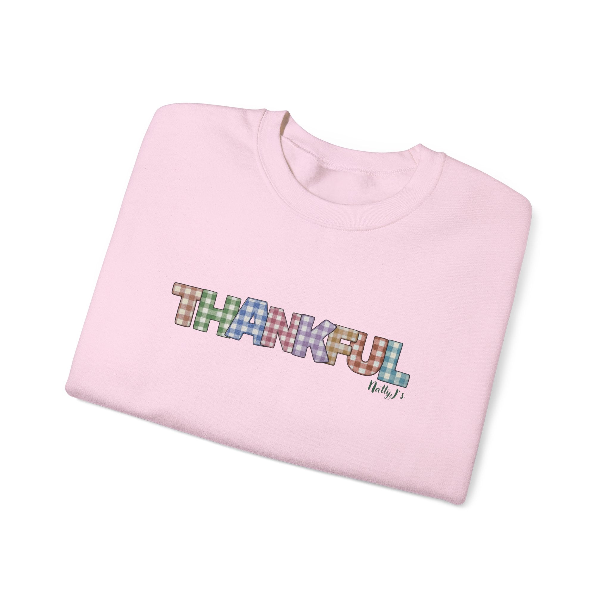 Thankful Crewneck Sweatshirt for Fall, Cozy Unisex Pullover, Great for Thanksgiving, Gift for Friends, Seasonal Fashion