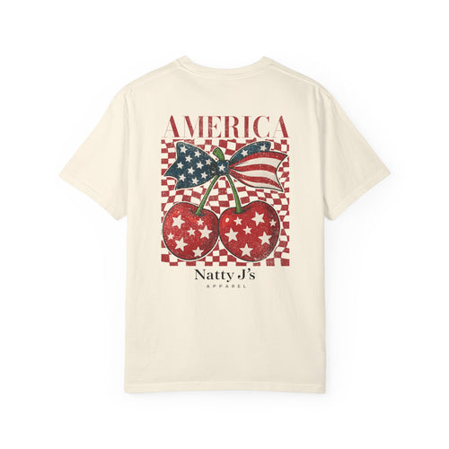 "America" Cherry Flag Women's Tshirt