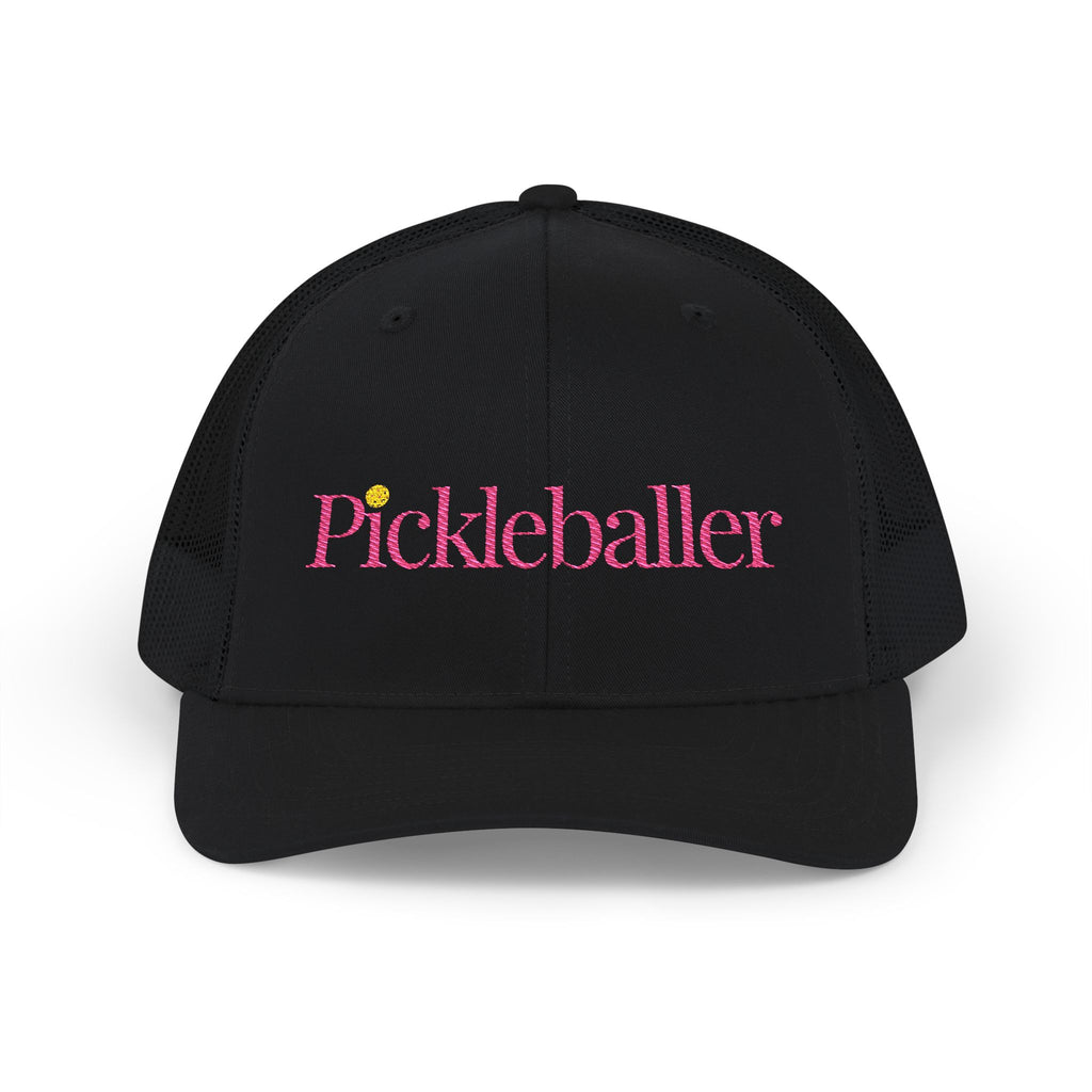 "Pickleballer" Embroidered Richardson Snapback Trucker Cap - Casual Sport Hat, Outdoor Activities, Gift for Pickleball Fans, Summer Getaway, Emojis