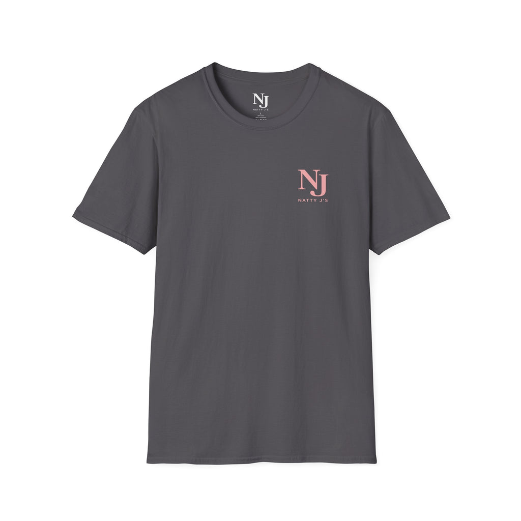 Gray (Charcoal) t-shirt with 'NJ NattyJ's' Left Chest Logo 