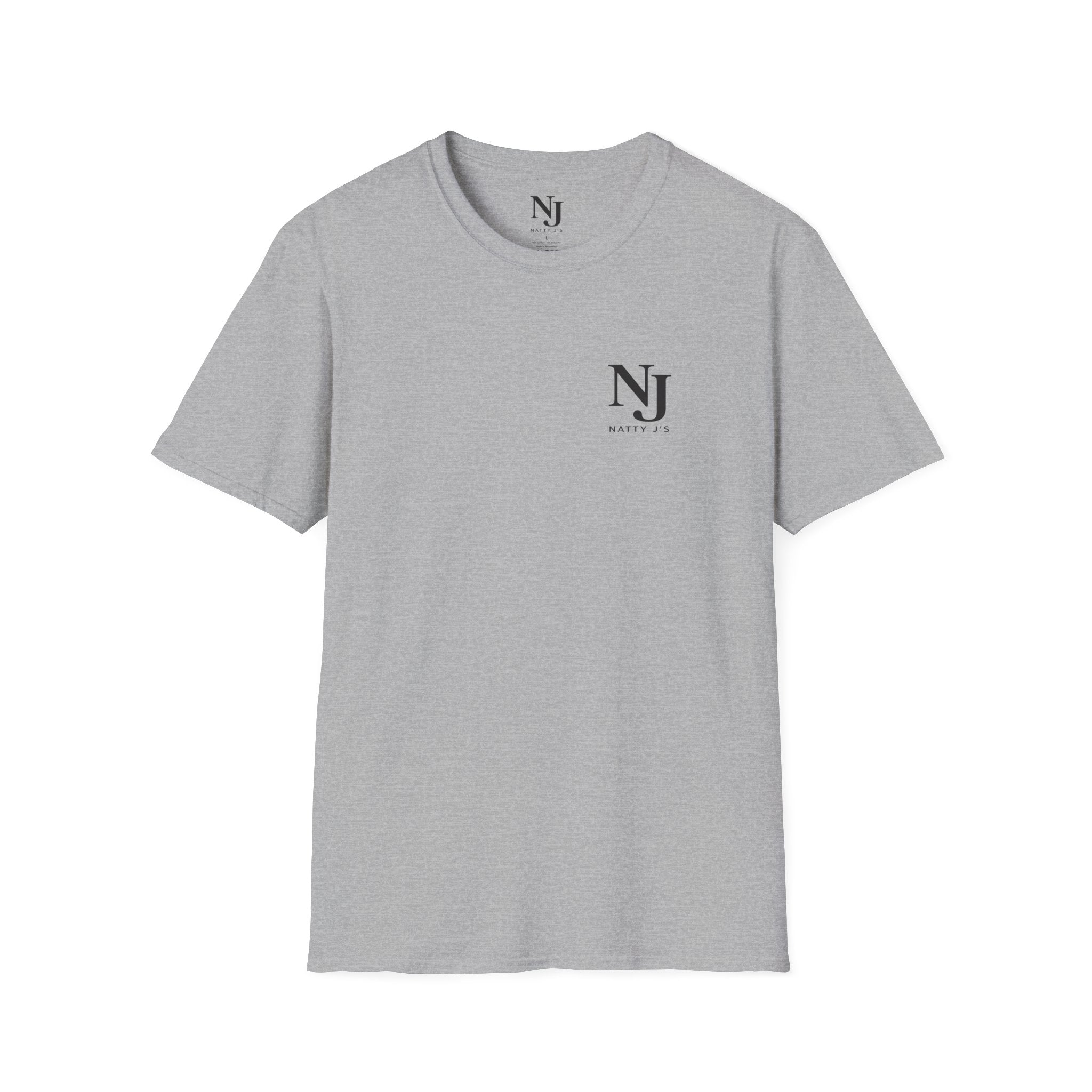 Gray t-shirt with a 'NJ NattyJ's' left chest logo