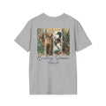 Gray t-shirt with hunting-themed graphic and 'Natty J's Apparel' branding