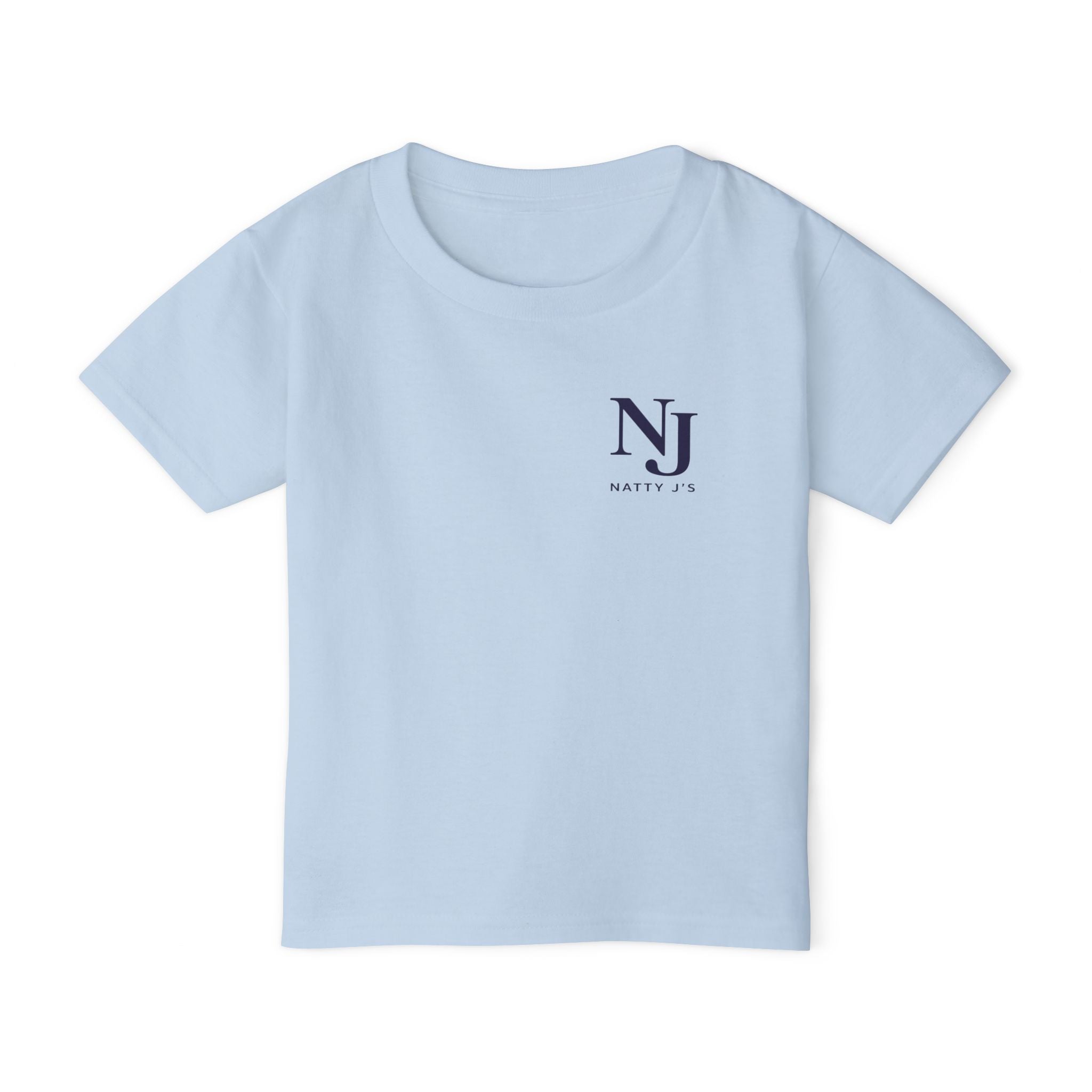 Light blue t-shirt with 'NJ NattyJ's' Left Chest logo on a white background