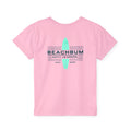 Pink t-shirt with 'Beachbum' and 'Natty J's Apparel' text on a white background