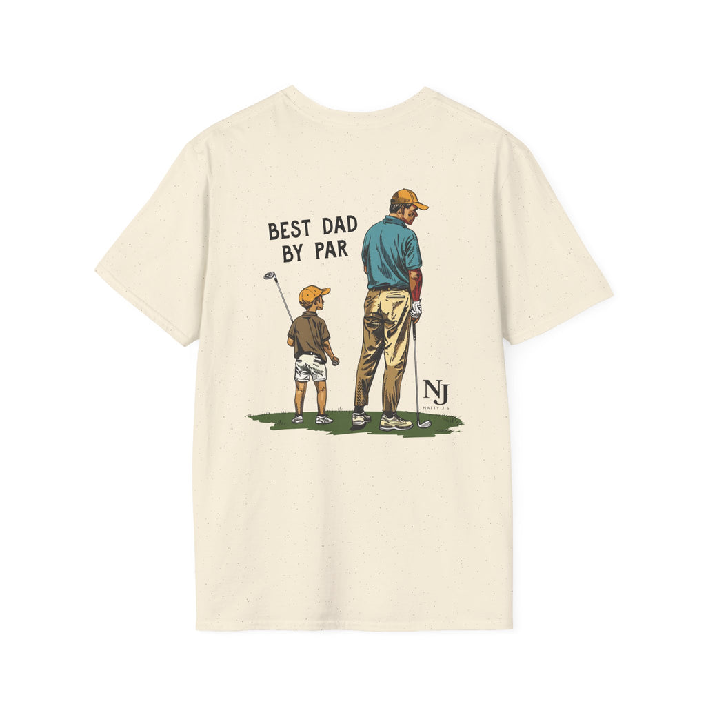 Natural golf themed father son matching set. 