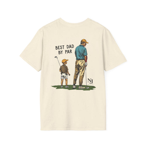 Natural golf themed father son matching set. 