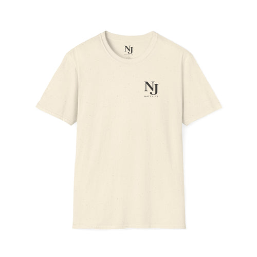Natural front with Natty J's Apparel left chest logo. 