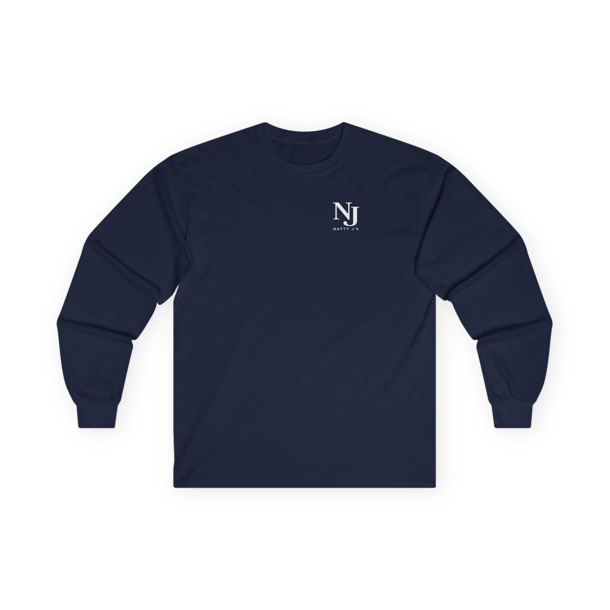 Green long-sleeve shirt with a small logo on a white background